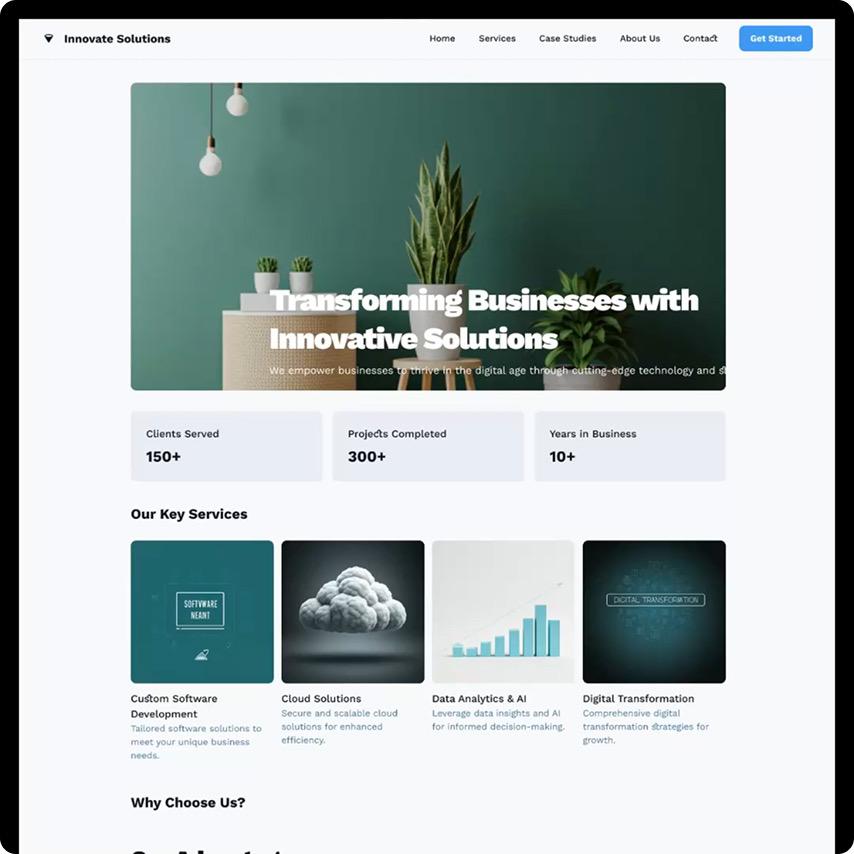 SaaS dashboard for business analytics
