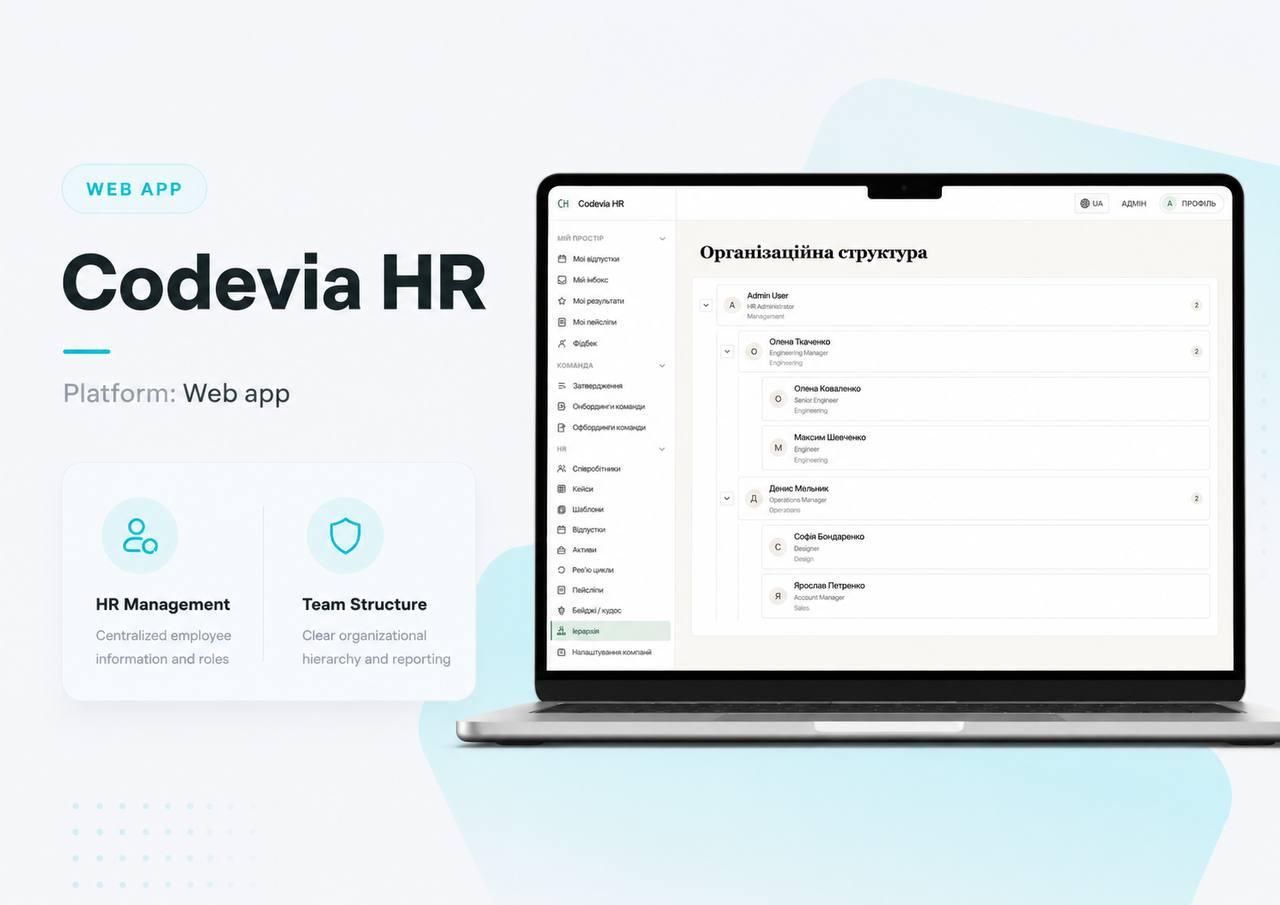Codevia HR — веб-платформа управління персоналом